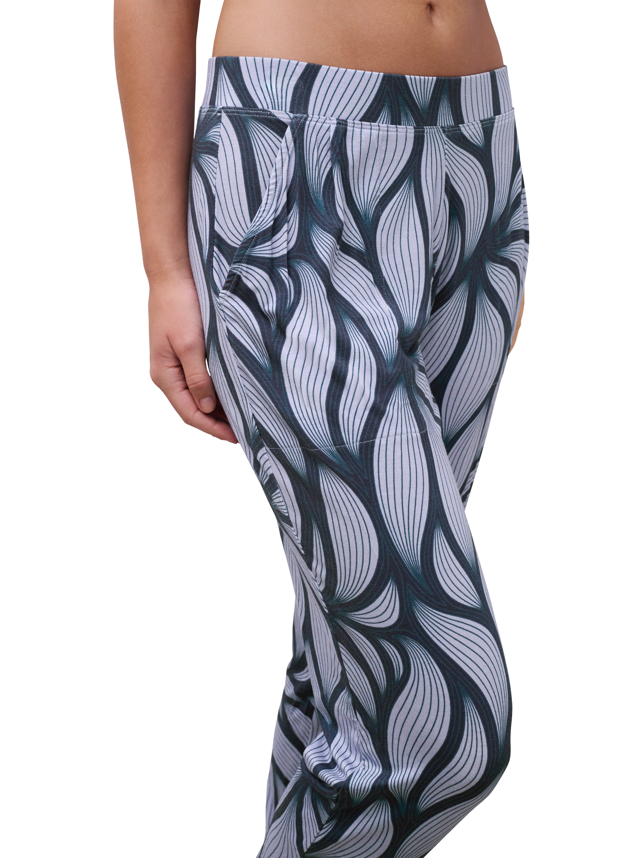 Product image 3 of 5, which shows Femilet Yara Loungewear Trousers, Blue Petal, XS