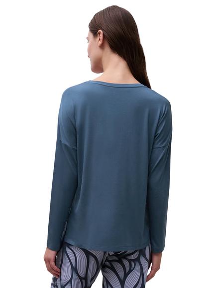 Femilet Yara Long Sleeve Loungewear Top - view 2, Dark Denim