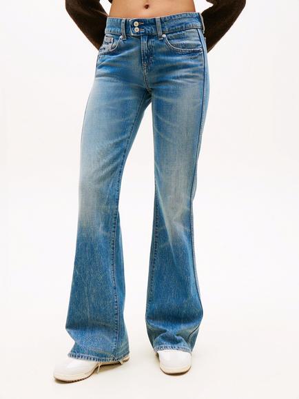 Tommy Hilfiger Tommy Jeans Five Pocket Bootcut Mid Rise Jeans, Navy/Nordic Iris