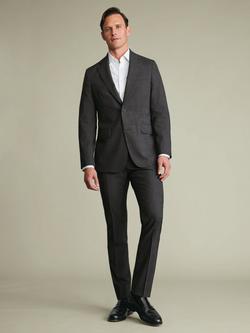 Charles Tyrwhitt Prince of Wales Check Super 120s Merino Wool Slim Fit Suit Jacket, Grey - view 2, Grey