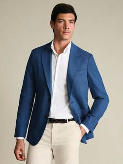 Charles Tyrwhitt Slim Fit Stretch Wool Blend Suit Jacket, Royal Blue - view 2, Royal Blue