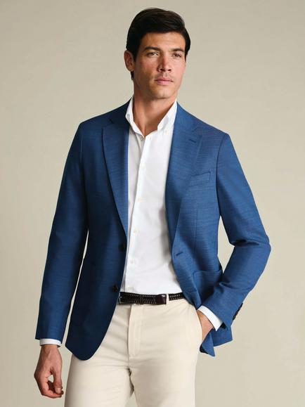 Charles Tyrwhitt Slim Fit Stretch Wool Blend Suit Jacket, Royal Blue - view 2, Royal Blue