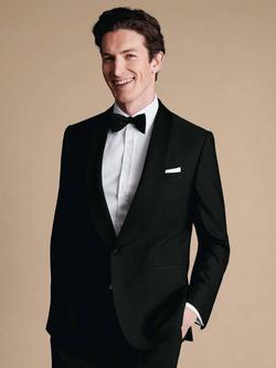 Charles Tyrwhitt Tailored Fit Wool Dinner Jacket, Black - view 2, Black
