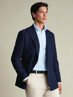 Charles Tyrwhitt Wool Blend Stretch Slim Fit Blazer, Navy, Navy