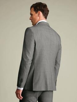 Charles Tyrwhitt Sharkskin Super 120s Wool Slim Fit Suit Jacket, Grey - view 2, Grey