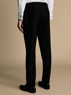 Charles Tyrwhitt Merino Wool Tailored Suit Trousers, Black - view 2, Black