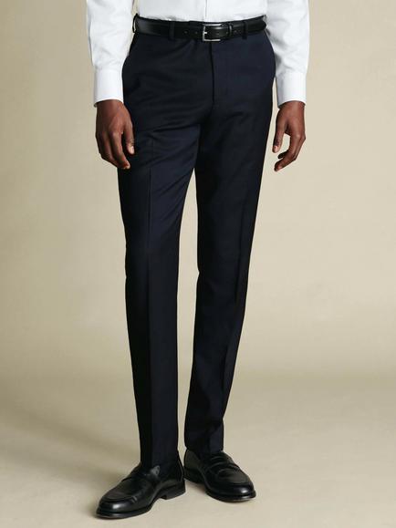 Charles Tyrwhitt Super 100s Natural Stretch Slim Fit Merino Wool Suit Trousers, Navy