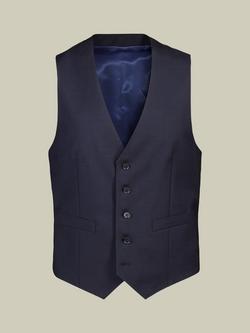 Charles Tyrwhitt Super 100s Merino Wool Stretch Suit Waistcoat, Navy