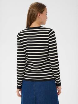 Saint Tropez Mila Long Sleeve Slim Fit Cardigan - view 2, Black/Seedpearl