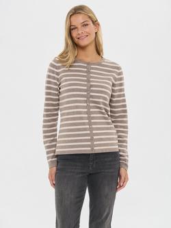 Saint Tropez Mila Striped Cardigan, Atmosphere/Gray Morning