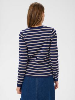 Saint Tropez Mila Long Sleeve Slim Fit Cardigan - view 2, Navy/Greige
