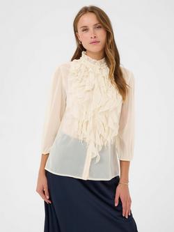 Saint Tropez Lilja 3/4 Sleeve Shirt, Seedpearl, Seedpearl