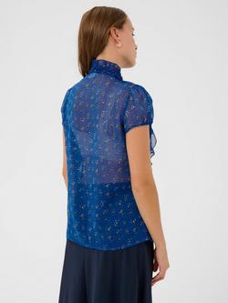 Saint Tropez Lilja Blouse, Blue/Multi - view 2, Blue/Multi