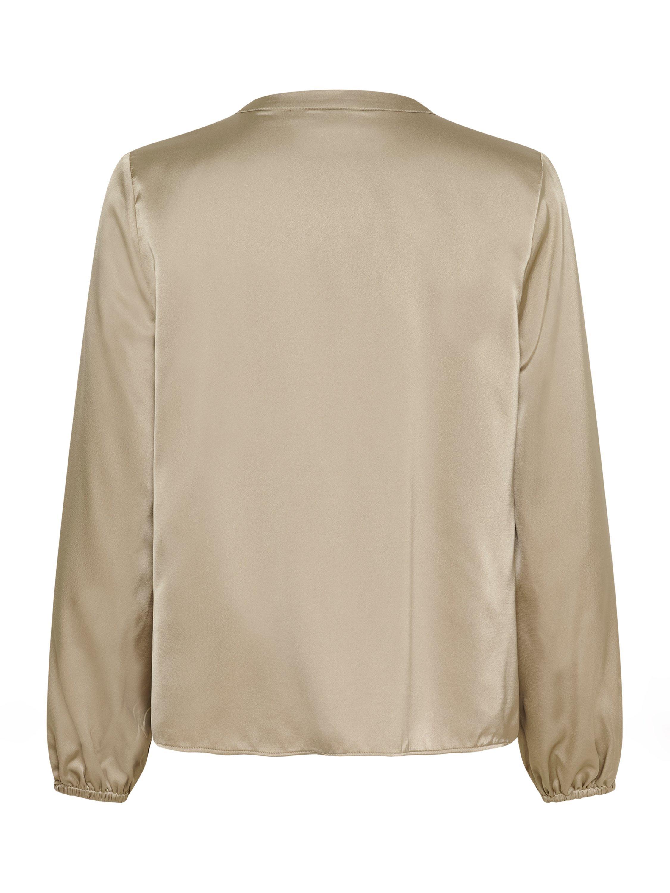 Product image 6 of 6, which shows Saint Tropez Lodisa Ruffle Top, Greige, XS