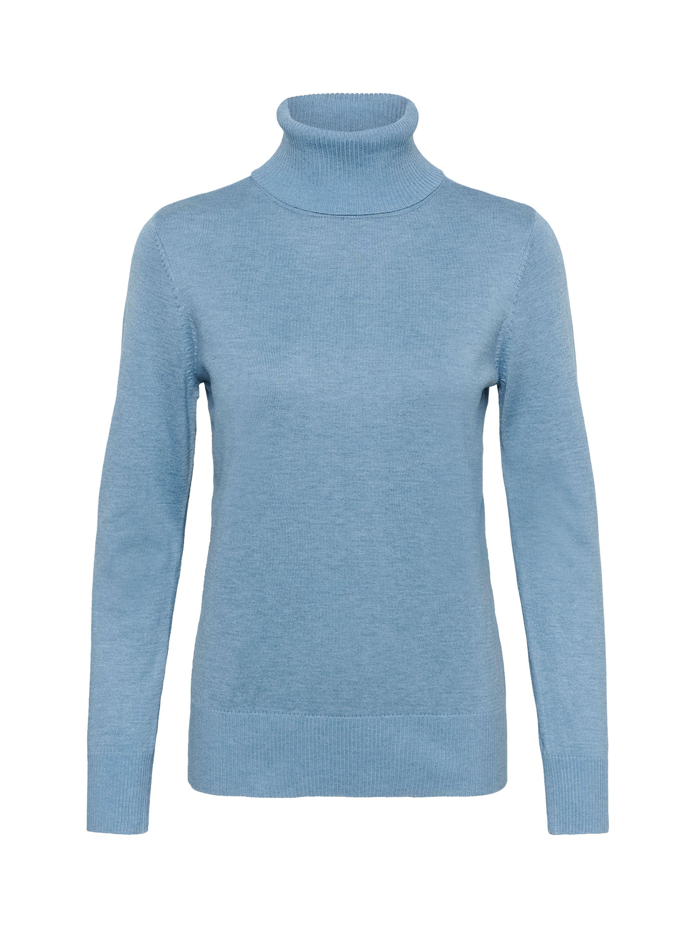 Product image 5 of 11, which shows Saint Tropez Mila Roll Neck Jumper, Blue Shadow Melange, XS