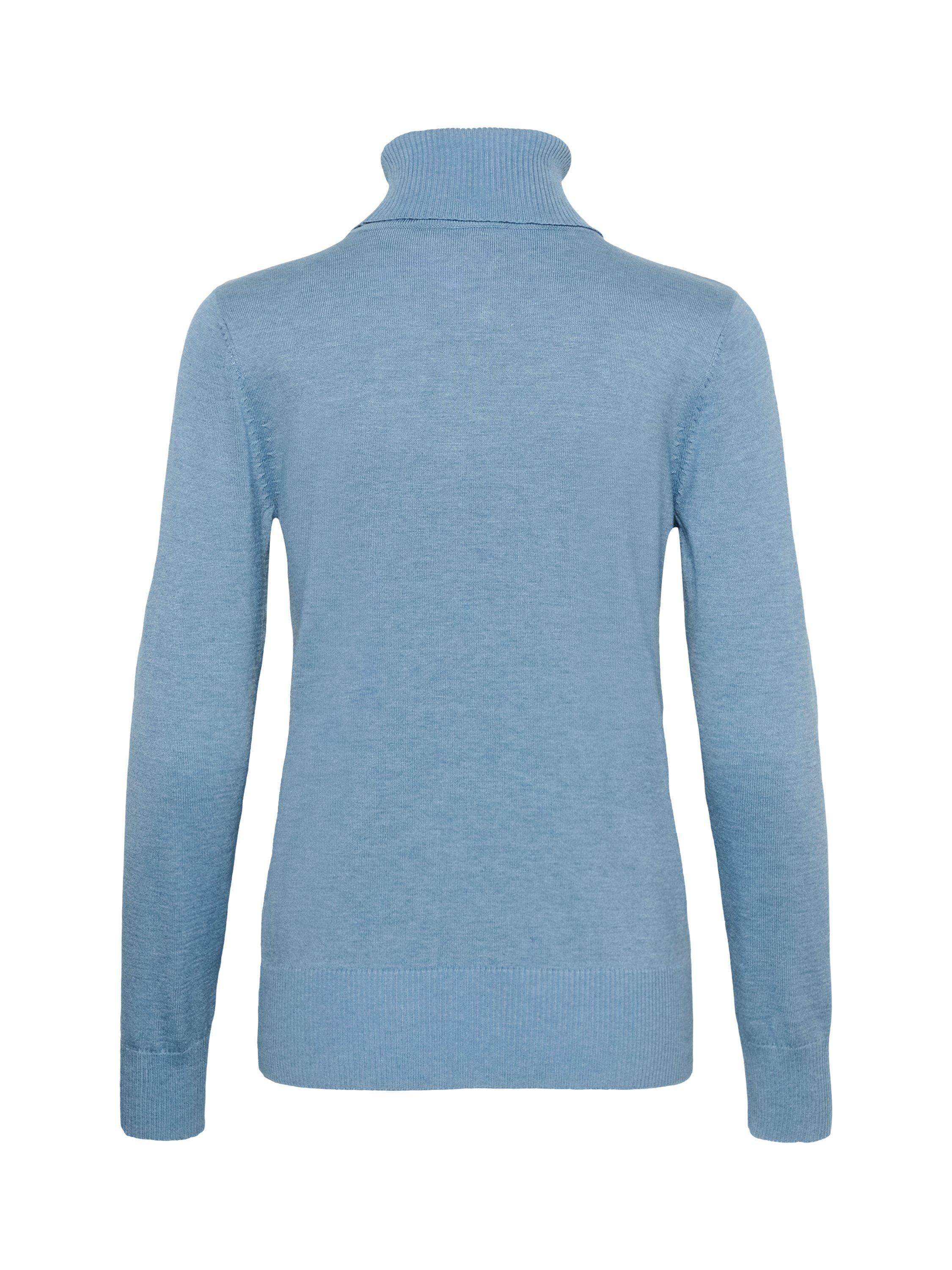 Product image 6 of 11, which shows Saint Tropez Mila Roll Neck Jumper, Blue Shadow Melange, XS
