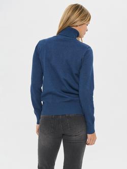 Saint Tropez Mila Roll Neck Jumper - view 2, Pageant Blue Melange