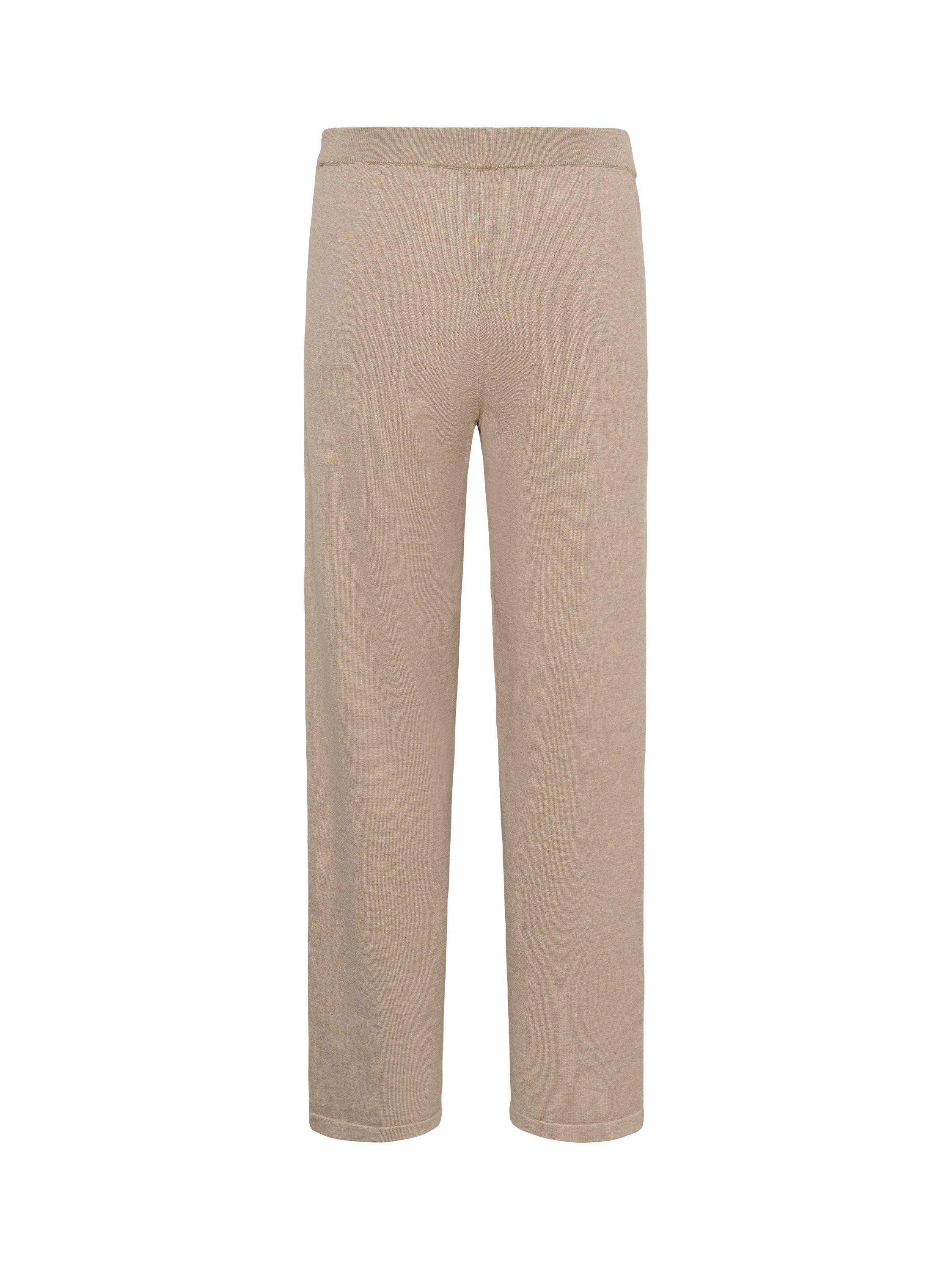 Product image 6 of 6, which shows Saint Tropez Mila Knitted Wide Leg Trousers, Greige Melange, XS