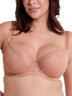Curvy Kate Wild One Underwired Balcony Bra, Black, Beige