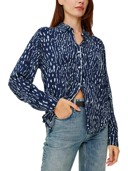 Rails Josephine Lynx Print Shirt, Navy/White - view 2, Navy/White