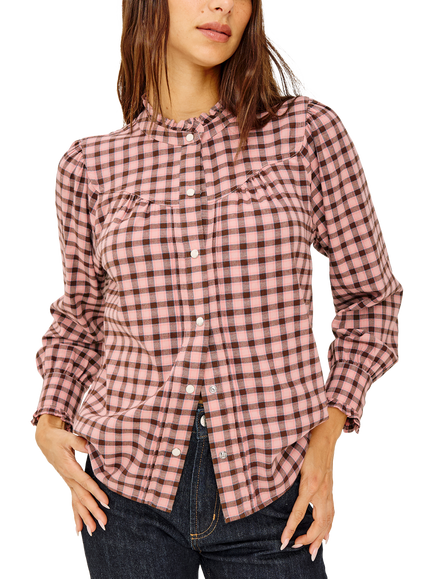 Rails Alanna Gingham Shirt, Red/Pink