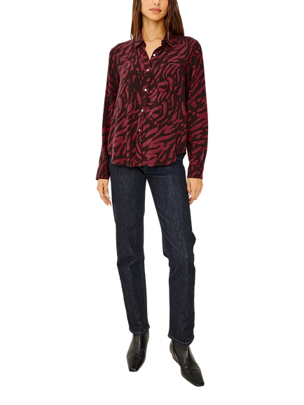 Rails Josephine Tiger Print Shirt, Red/Black - view 2, Red/Black