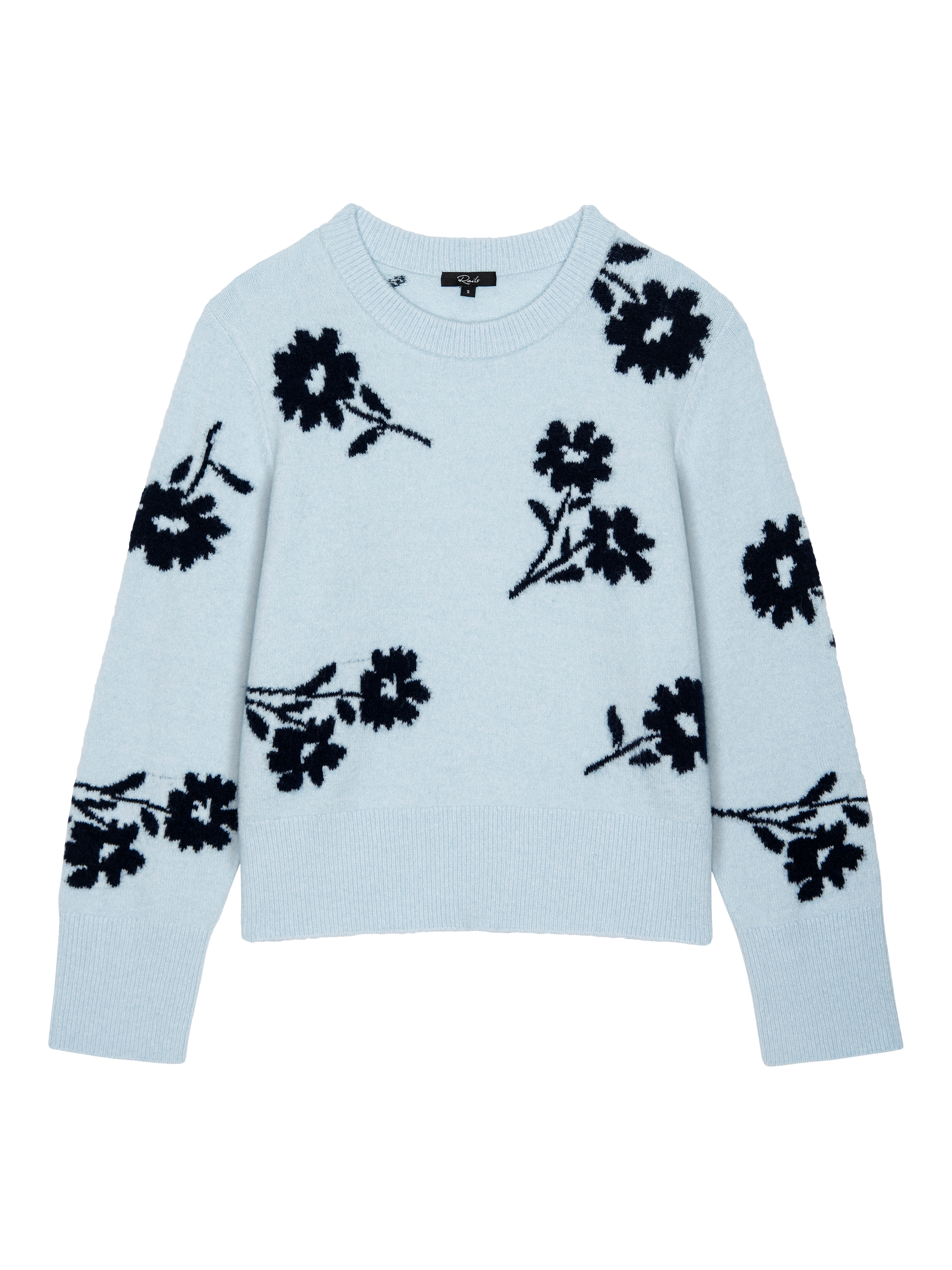 Product image 4 of 6, which shows Rails Anise Floral Jumper, Blue Multi, S