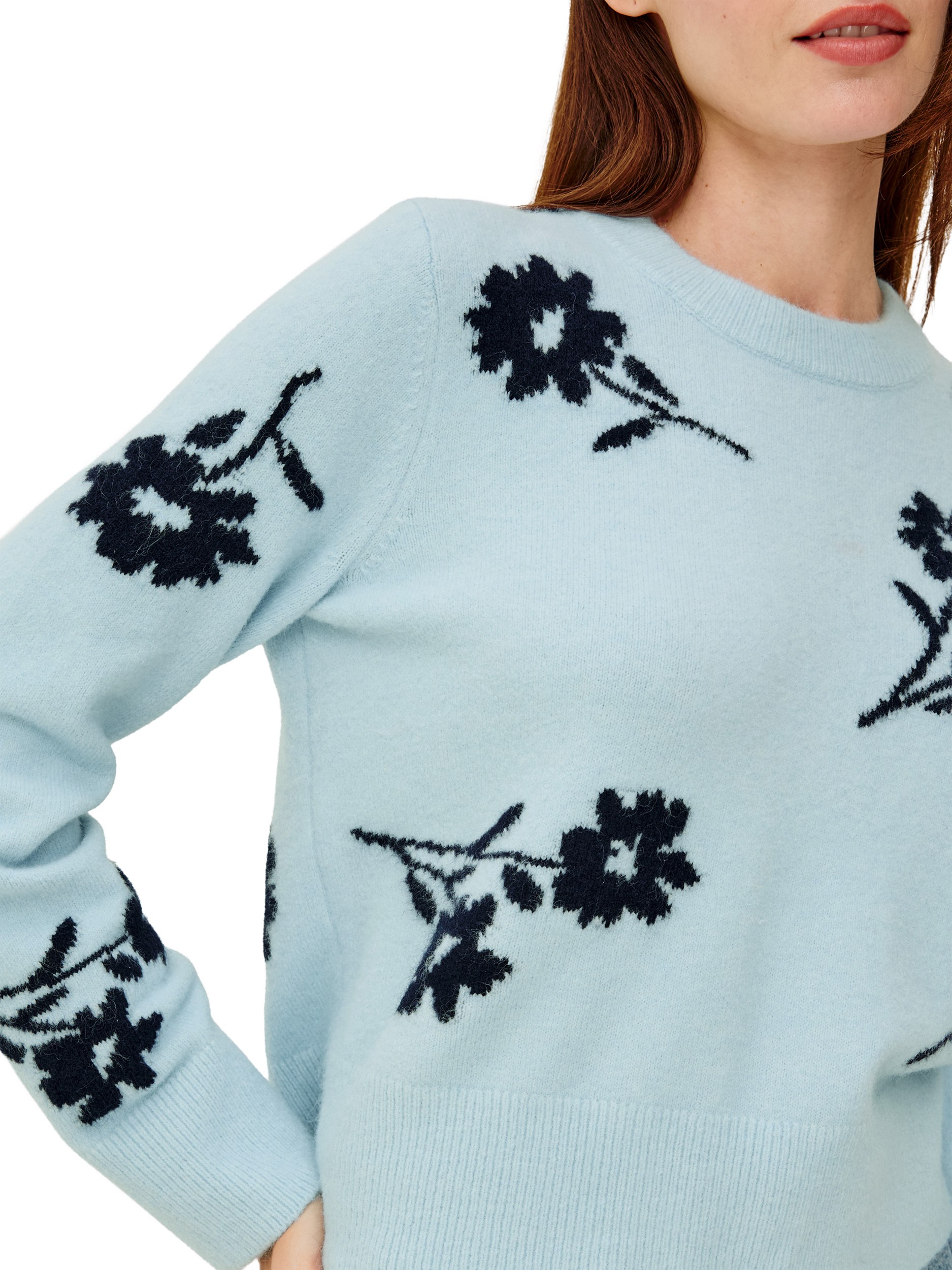 Product image 6 of 6, which shows Rails Anise Floral Jumper, Blue Multi, S