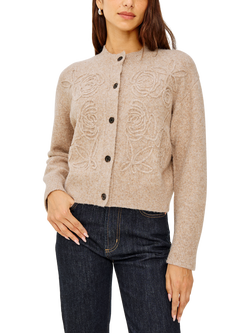 Rails Coralee Soutache Rosette Cardigan, Brown, Brown