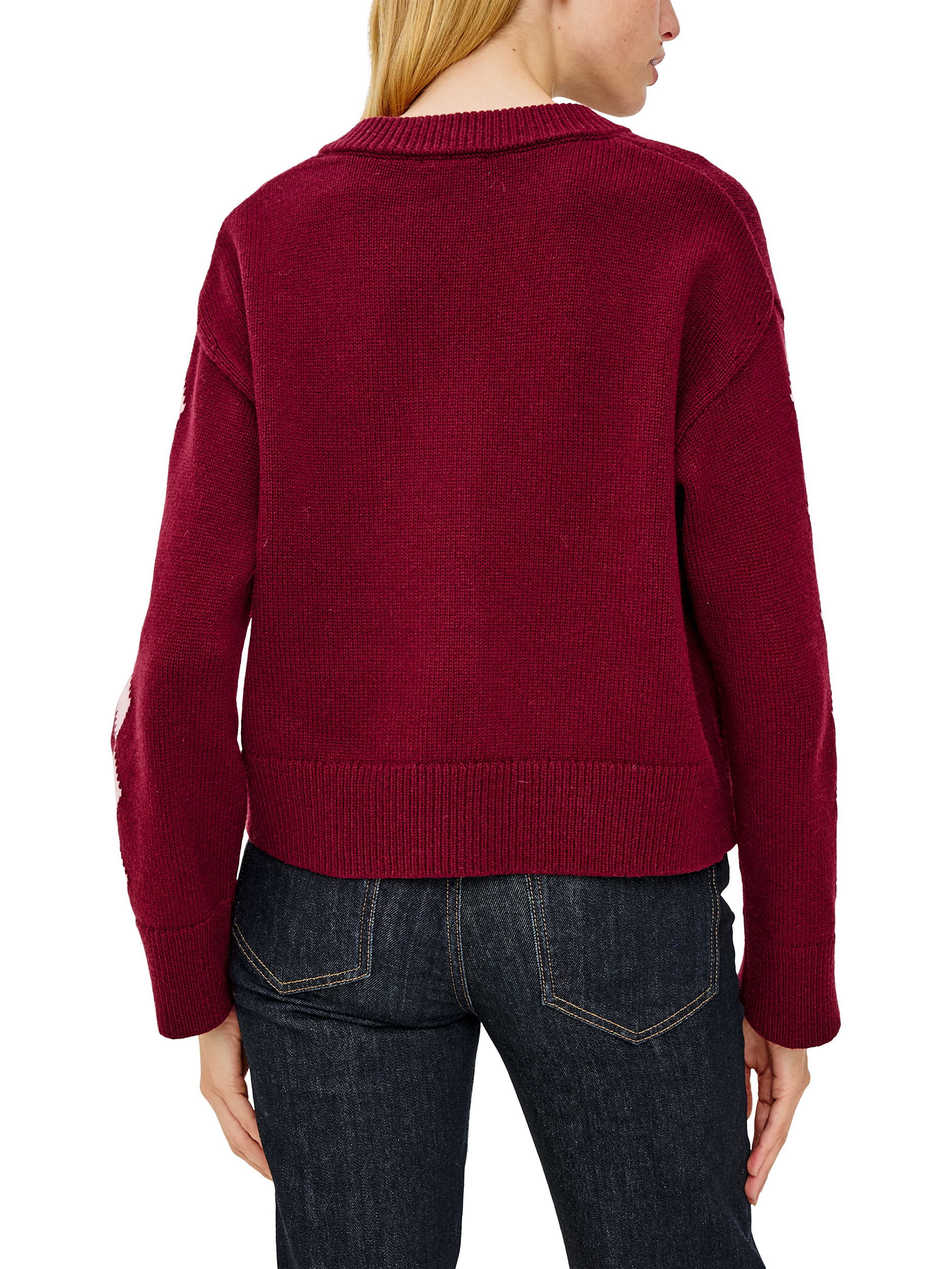 Product image 3 of 7, which shows Rails Mavie Floral Cardigan, Red/Pink, S