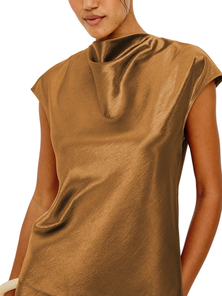 Rails Loretta Drape Top, Gold, Gold
