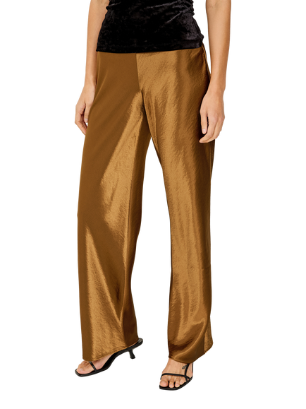 Rails Silvi Satin Trousers, Gold - view 2, Gold