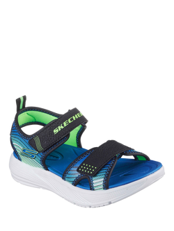 Skechers Kids' Microspec Splash Sandals - view 2, Black/Lime