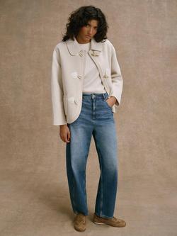 Mint Velvet Duffle Front Wool Rich Jacket, Natural Cream, Natural Cream