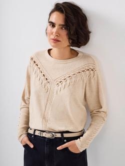 Mint Velvet Whipstitch Detail Jumper, Natural, Natural