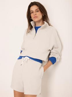 Mint Velvet Drawstring Super Soft Shorts, White Ivory - view 2, White Ivory