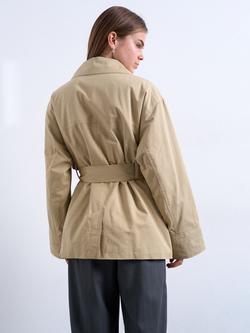 Topshop Belted Utility Jacket, Beige - view 2, Beige