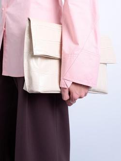 Topshop Oversized Long Sleeve Shirt, Pink - view 2, Pink