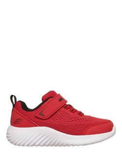 Skechers Kids' Bounder Techrox Mesh Trainers, Red, Red