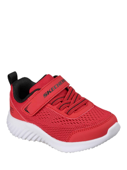 Skechers Kids' Bounder Techrox Mesh Trainers, Red - view 2, Red