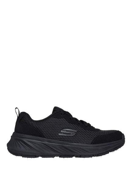 Skechers Kids' Edgeride Rekze Mesh Lace Up Trainers, Black, Black