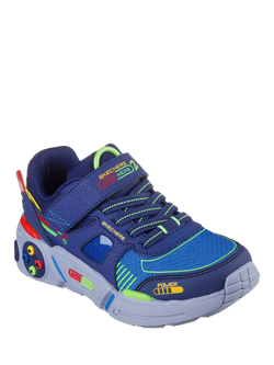 Skechers Kids' Game Kicks Gametronix 2.0 Trainers, Navy/Multi - view 2, Navy/Multi