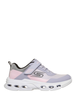 Skechers Kids' Glide-Step Geometric Midsole Trainers, Lavender/Multi