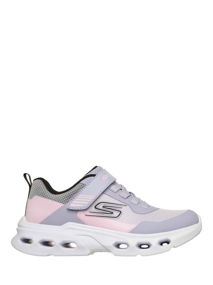 Skechers Kids' Glide-Step Geometric Midsole Trainers, Lavender/Multi