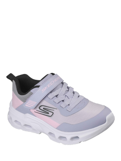 Skechers Kids' Glide-Step Geometric Midsole Trainers - view 2, Lavender/Multi