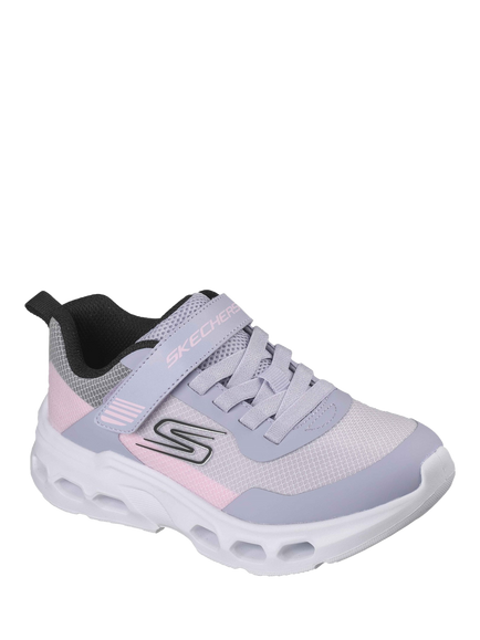 Skechers Kids' Glide-Step Geometric Midsole Trainers - view 2, Lavender/Multi