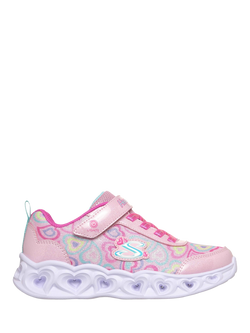Skechers Kids' Heart Lights Boogie Love Trainers, Light Pink/Multi, Light Pink/Multi