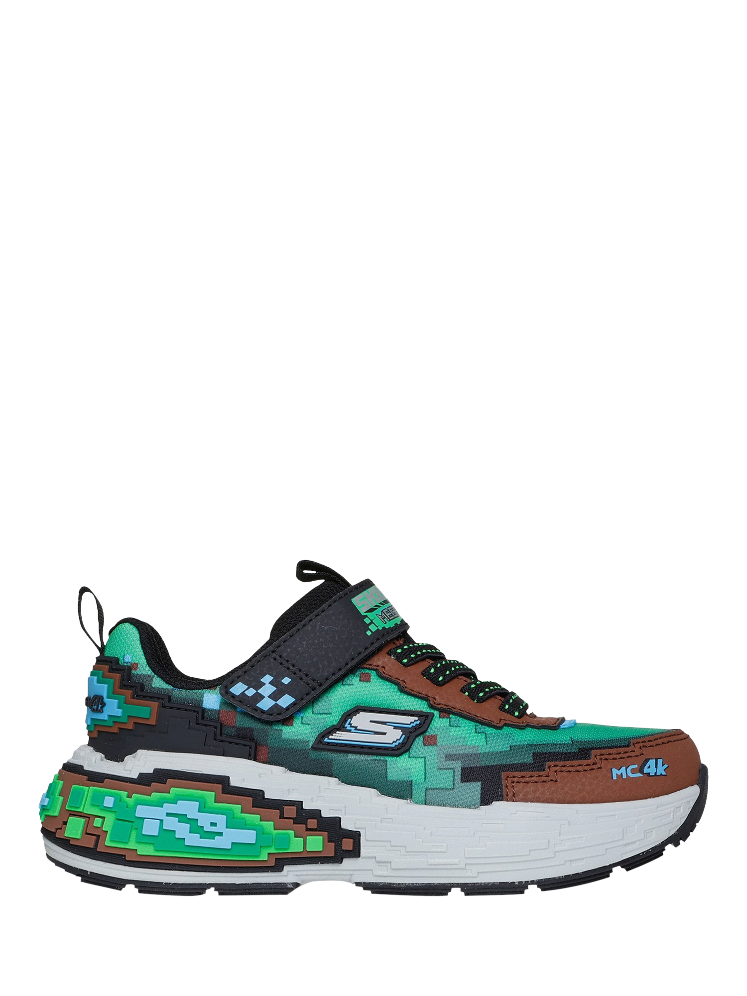 Product image 1 of 4, which shows Skechers Kids' Mega-Craft 4K Trainers, Brown/Multi, 1.5