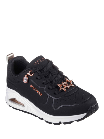Skechers Kids' Street Uno Gen1 Trendy Jewels Trainers - view 2, Black/Rose Gold