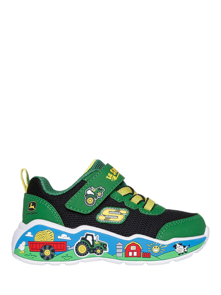 Skechers x John Deere Kids' Play Scene Barn Squad Buddies Trainers, Green/Multi, Green/Multi